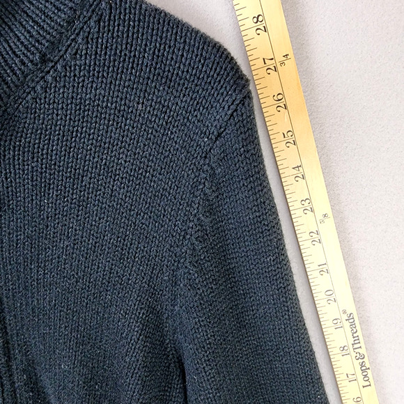 Michael Kors Knit Zip Sweater Jacket Women Size PL Black - Picture 3 of 10